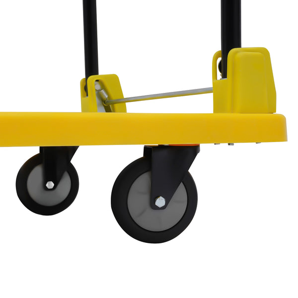 Faltende Plattform Handwagen Dolly, Kein Lärm, Schubwagen-Dolly mit 360-Grad-Drehrädern für einfache Lagerung bis 400kg/881lbs