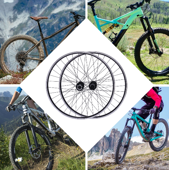 MTB-Laufradsatz 29 Zoll, Alu-Felge Scheibenbremse Schnellspanner Vorderrad Hinterrad schwarz Fahrrad Laufradsatz