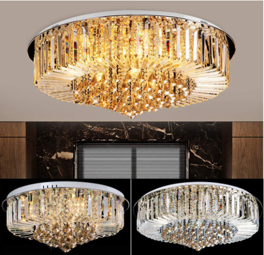 58cm E14 LED Kreative Klarer Kristall Design Deckenleucten Stufenloses Dimmen Einstellbar