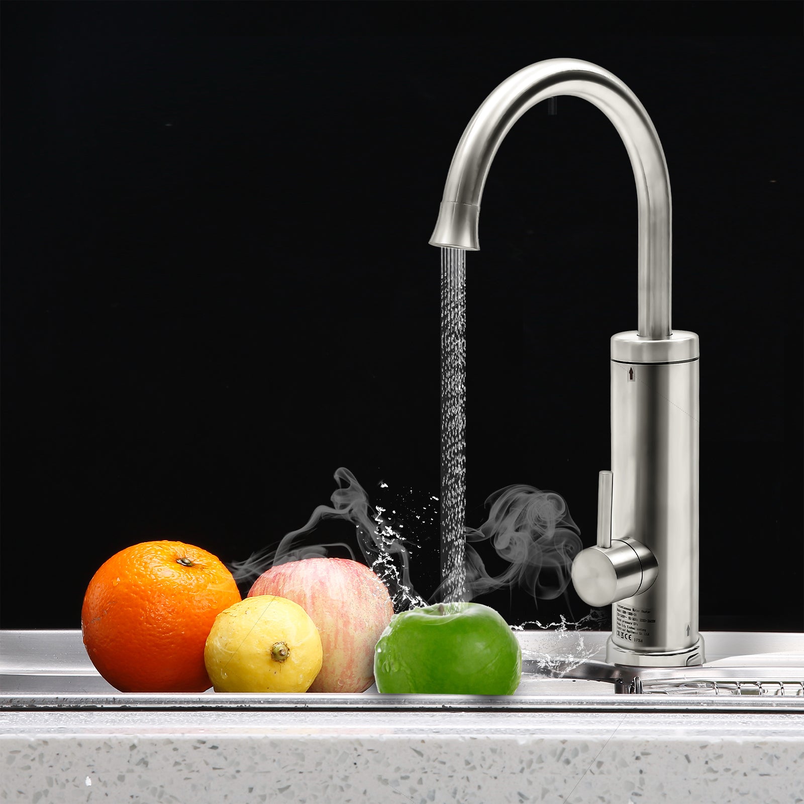 220V 3000W Warmwasserhahn mit Durchlauferhitzer, Sofortiger Heizung für Küche Bad