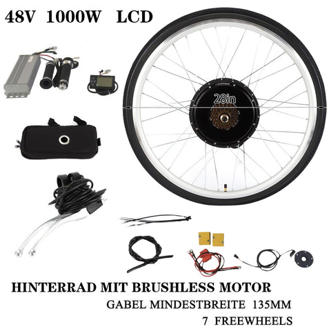Elektrisches 28” Fahrrad-Umbausatz Elektrofahrrad Kit Hinterrad
