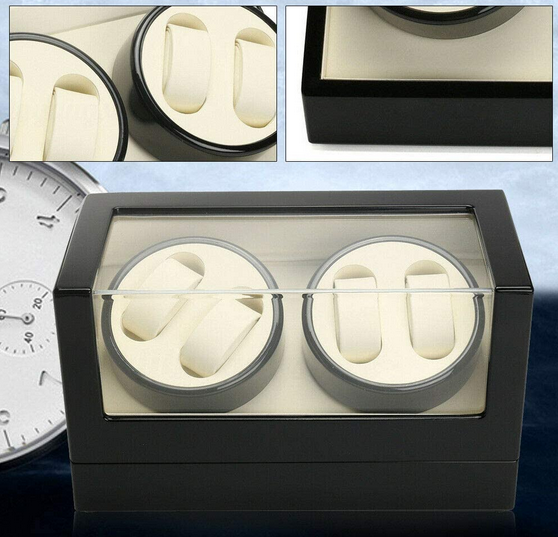 Automatik Uhrenbeweger Holz Watch Winder Box Uhrenkasten für 4 + 0 Uhren