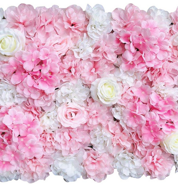 12x 40 * 60cm Künstliche Blumenwand Rosenwand DIY Hochzeit Hintergrund (Weiße Dahlie)