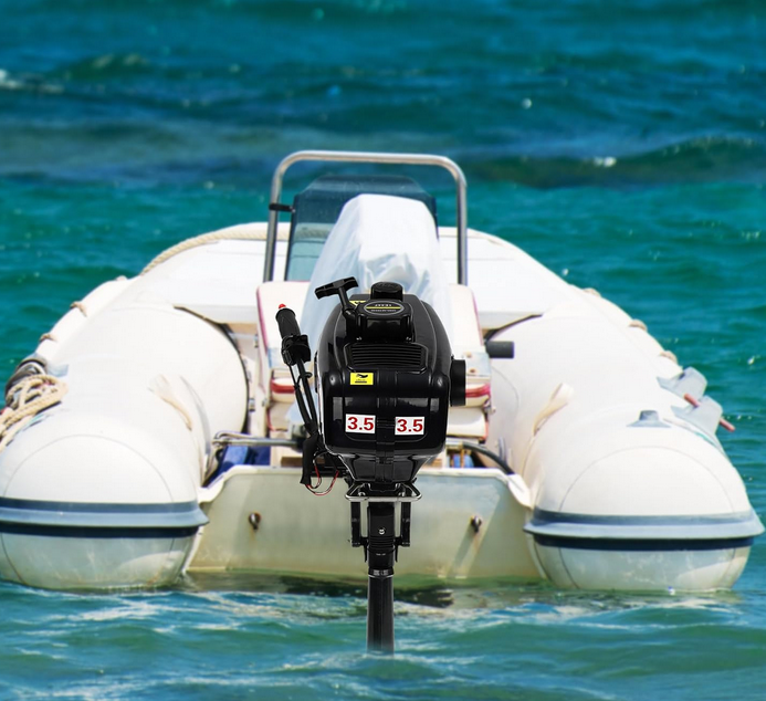 2-Takt Benzinmotor Außenborder 3.5 HP Outboard Bootsmotor für Aufblasbaren Booten