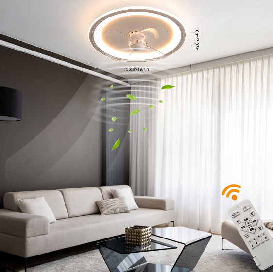 Deckenventilator m/ Beleuchtung Fernbedienung LED Deckenlampe Schlafzimmer