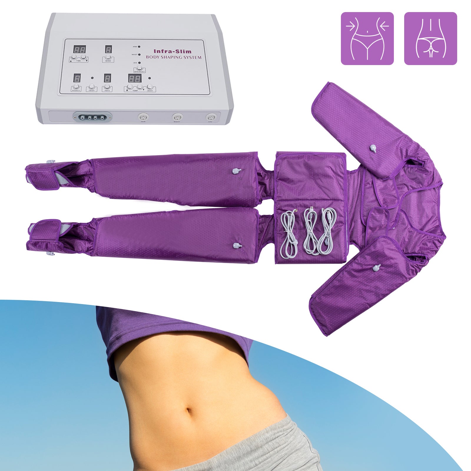 Ferninfrarot Luftdruck Massagegeräte Lymphdrainage Gerät Sauna Schlankheits Decke Gewichtsverlust Körperformer