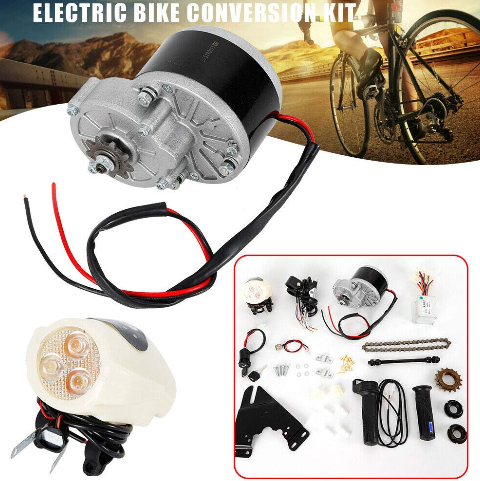 Ebike Umbausatz mit Controller und Licht 250W 24V Elektro Fahrrad Conversion Kit für 22-29 Zoll Fahrrad