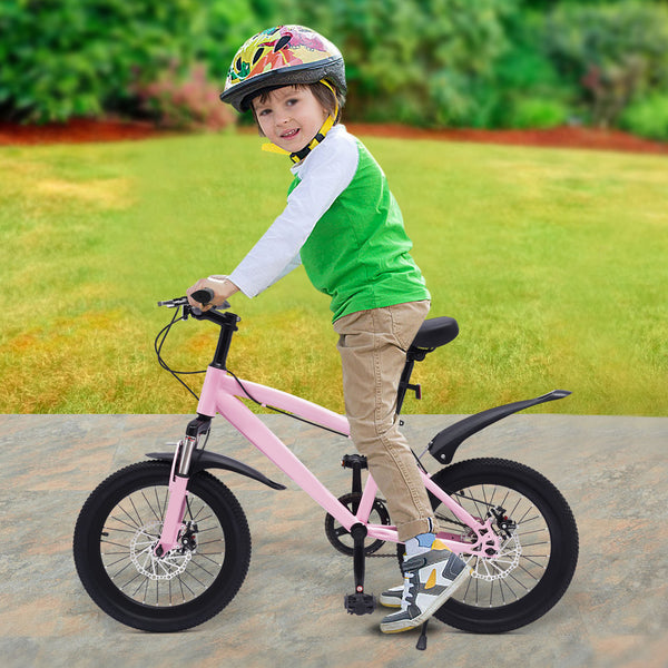 Kinderfahrrad 18 Zoll Jungen Mädchen BMX Stil Kinder Fahrrad Mountainbike mit Federgabel und V-Brakes, Kinderfahrrad Ab 3 Jahre