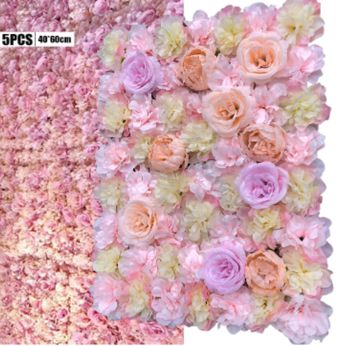 5X Künstliche Blumenwand Rosenwand, DIY Hochzeit Straße Hintergrund