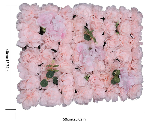 6Pcs 40*60cm Künstliche Blumenwand DIY Schöne Hintergrunddekoration Kunstblumen Panel