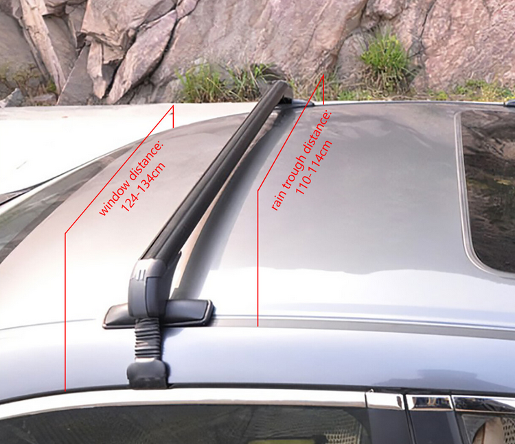 Dachträger Aluminium Dachgepäckträger Auto 2-teiliger Universal Kreuzschienen Relingträger