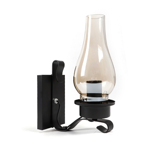 Retro Wandlampe, Industrie Vintage Glas Wall Lamp, Loft Wandleuchte