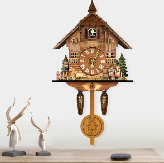 25×10×46cm Kuckucksuhr Vintage Holzuhr Schwarzwald-Uhr Wohnkultur Ausgezeichnetes Geschenk