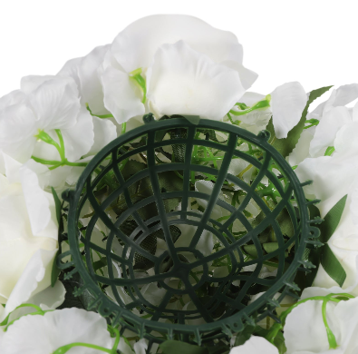 Blumenkugel Arrangement Strauß 10 Stück 20cm Durchmesser Weiß Gefälschte Blumen Rosen Kugeln