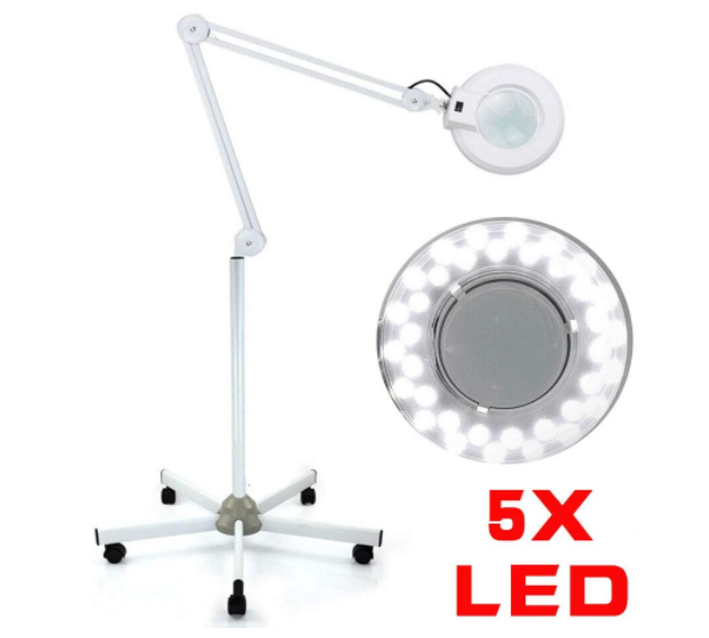 22W LED Lupenleuchte Lupenlampe Kaltlicht 5 Dioptrien Boden Beauty Lampe