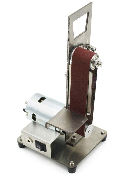 Mini elektrische Bandmaschine DIY Poliermaschine Schleifmaschine Festwinkel Schärfmaschine