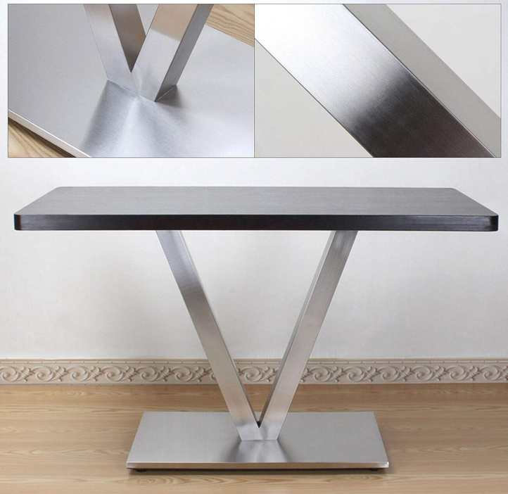 Edelstahl V-Form Tischbeine Tischfüße 70cm