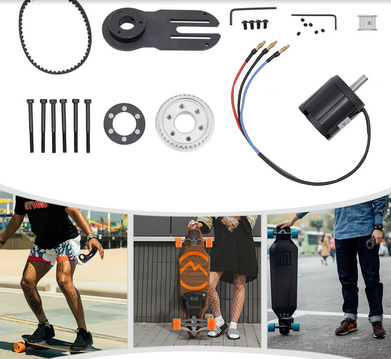 Skateboard-Motorhalterung, Skateboard-5065-Motor-Riemenscheiben-Kit, Riemenscheiben-Radsatz
