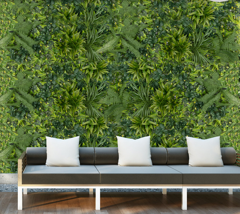 Pflanzen Wand 5 Stück Kunstpflanze Wand Rasen Wand Wandpaneele für Garten und Indoor Dekoration, (Blattart 1)