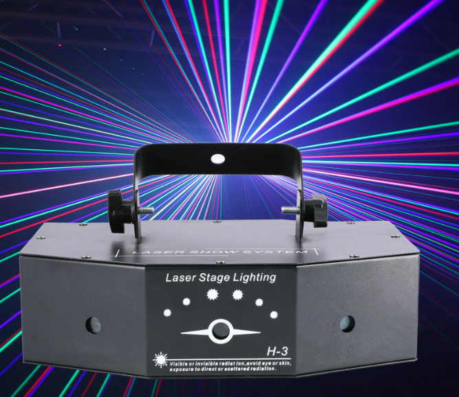 DMX 3 Linsen RGB Vollfarb Scanstrahl Disco lampe 500MW projektorlicht DJ Bar