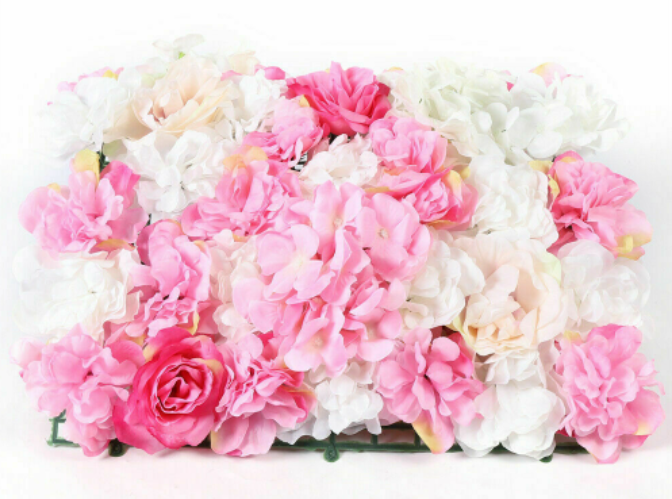 8 stücke Silk Flower Künstliche Blume Wall Panels Hochzeit Hintergrund Venue Decor