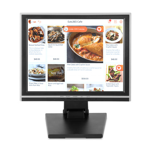 Touchscreen Monitor mit Ständer Kiosk Kassensystem PC POS Kassenmonitor Bildschirm