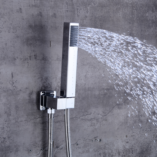 Duschsystem Unterputz Duschset mit 304 Edelstahl Kopfbrause und Handbrause, Inklusive Montagezubehör