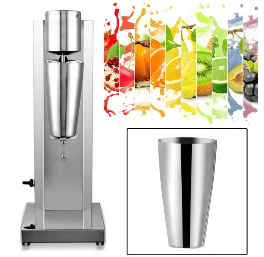 180W Commercial Milkshake Maker Machine Stainless Steel Frother Cup Smoothie 650m
