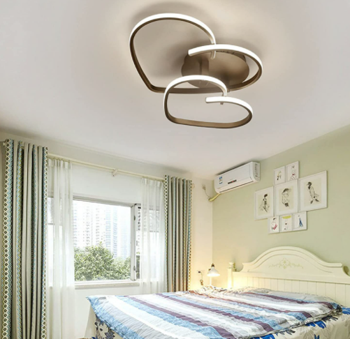 LED Moderne Deckenleuchte Stufenlos Dimmbare Herzform Design mit Fernbedienung Schlafzimmer Lampe