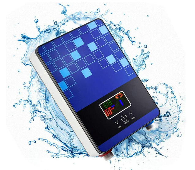 6500W Digital Sofortige Warmwasserbereiter Eingestellt Dusche Set Blau