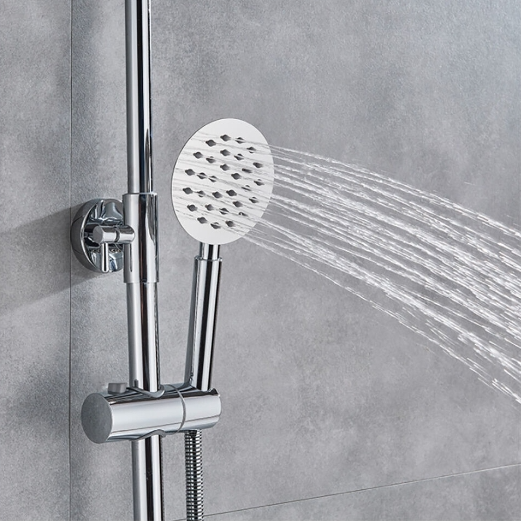 CNCEST Duschset mit Thermostat, Duschstange Regendusche Handbrause für Badezimmer