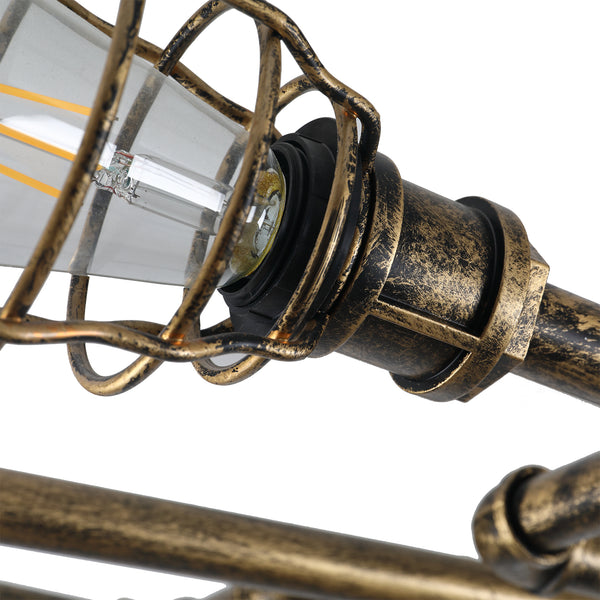 Vintage Pendelleuchte Retro Lampe Industrial Kronleuchter Industrielampe Bar Wasserrohr