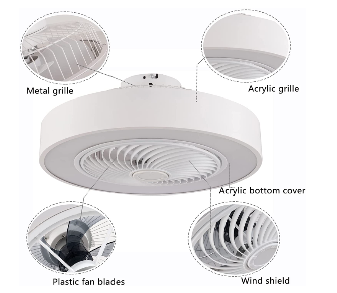 22 Zoll Ventilator Lampe 48W Moderne LED Deckenleuchte