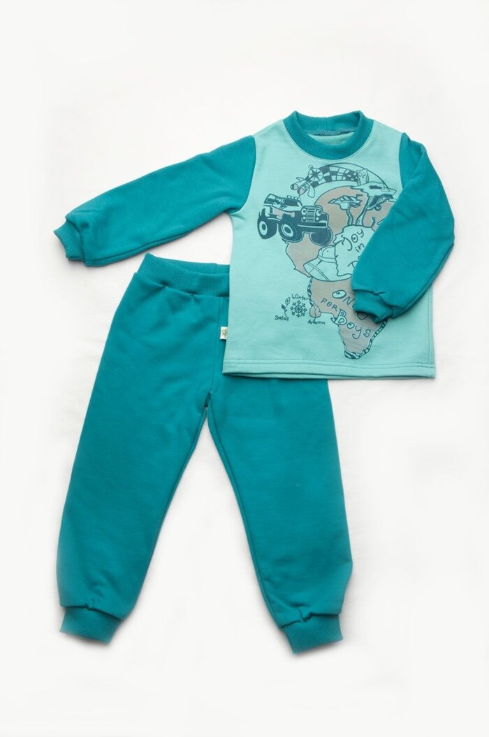 Пижама детская из футера для мальчикаТМ Модный карапуз