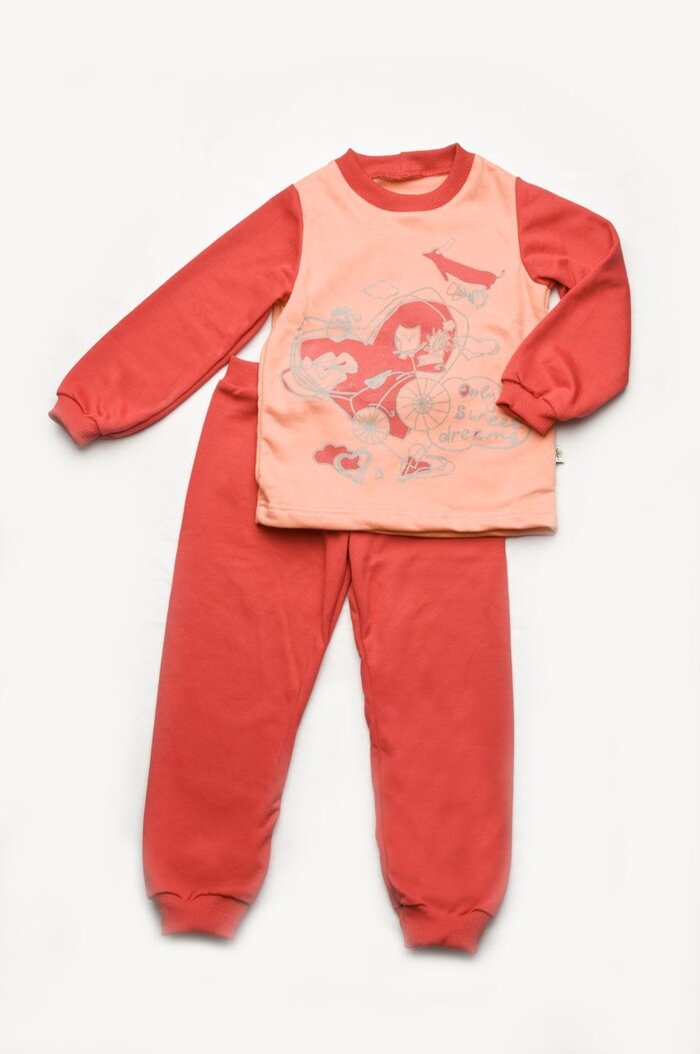 Пижама детская из футера для девочки ТМ Модный карапуз