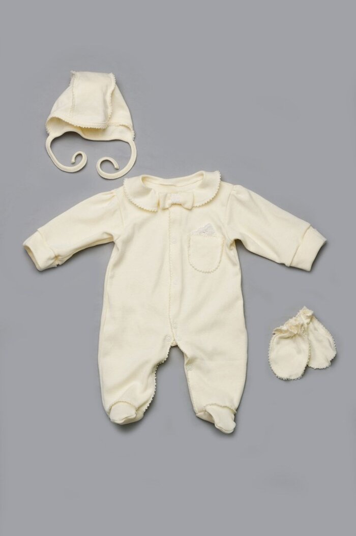 Комплект из интерлока для новорожденного мальчика на выписку из роддома ТМ Модный карапуз