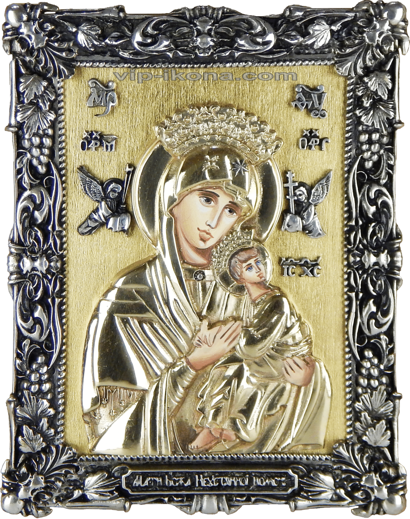 Фото иконы Божией Матери "Неустанной Помощи" (арт. м НП4С)- вид спереди