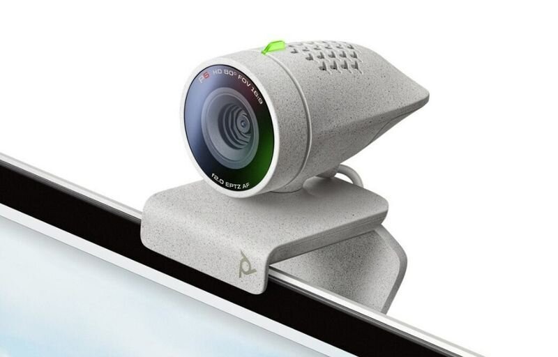 Установка веб-камеры Poly P5 на монитор