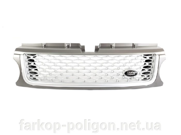 Решетка радиатора Range Rover Sport 2009-2013 г. (серая с белым)