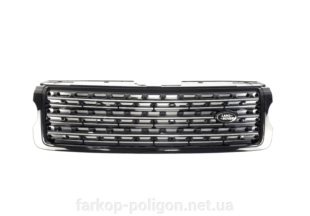 Решетка радиатора Range Rover Vogue 2013-2017 г. (черная с хромовой полоской)
