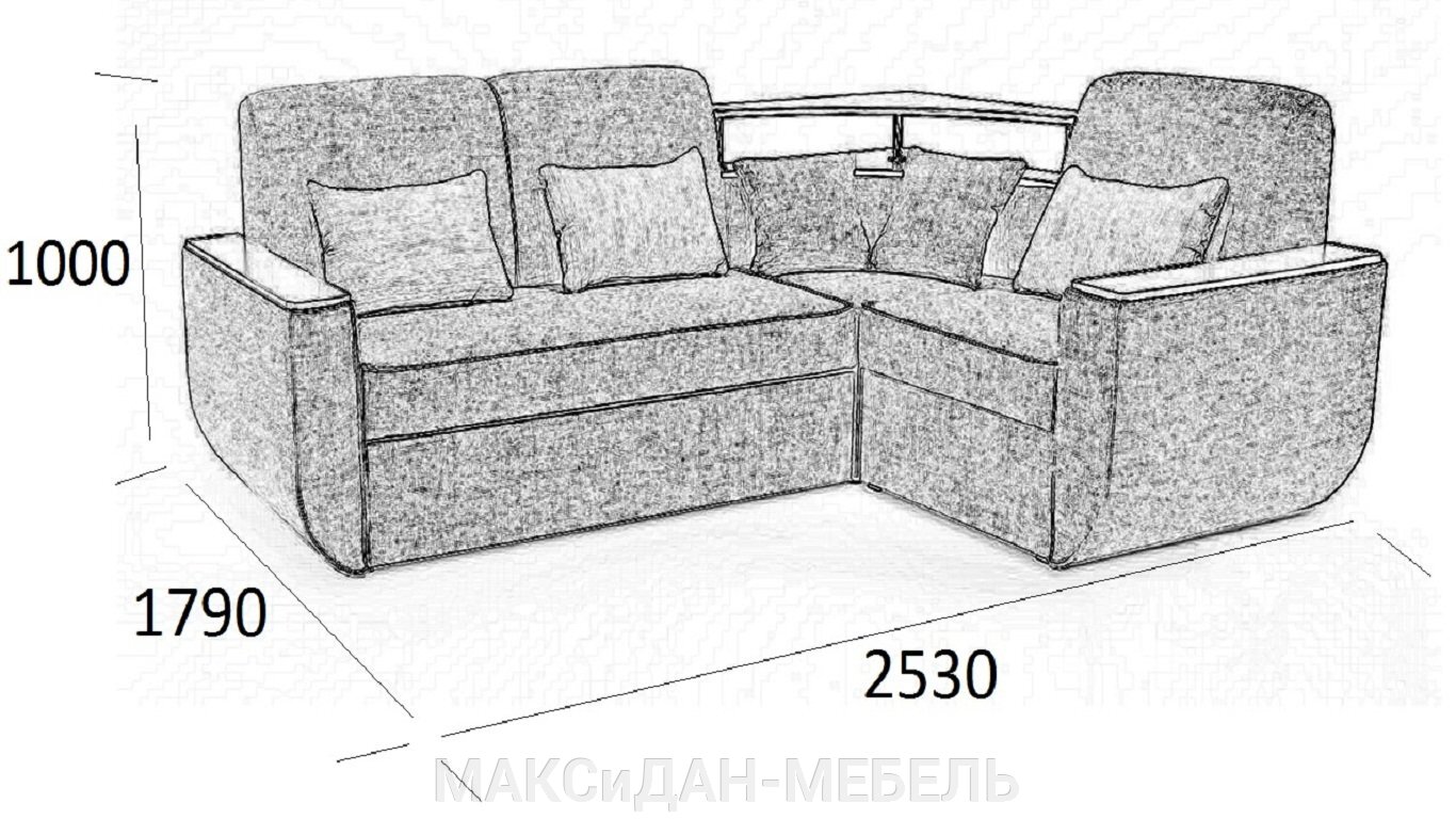 диван дипломат угловой блисс мебель