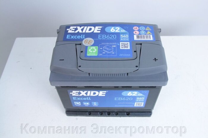 Аккумулятор Exide 6ст-62 R+ (540А) 242*175*190