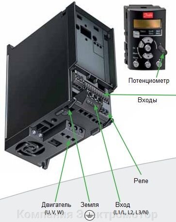 Частотный преобразователь Danfoss VLT Micro Drive FC 51 132f0017 0,37 кВт 380 В