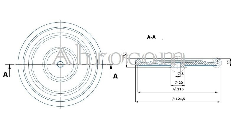 Мембрана нагнітальна насоса P100, P-145 для обприскувача Agroplast (Агропласт) оригінал – AP20MT, 221230.