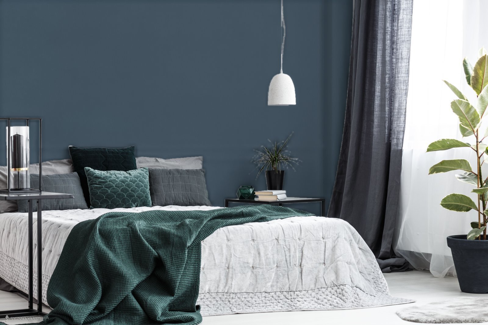 Однотонные темно синие обои, для стен спальни, виниловые горячего тиснения на флизелиновой основе