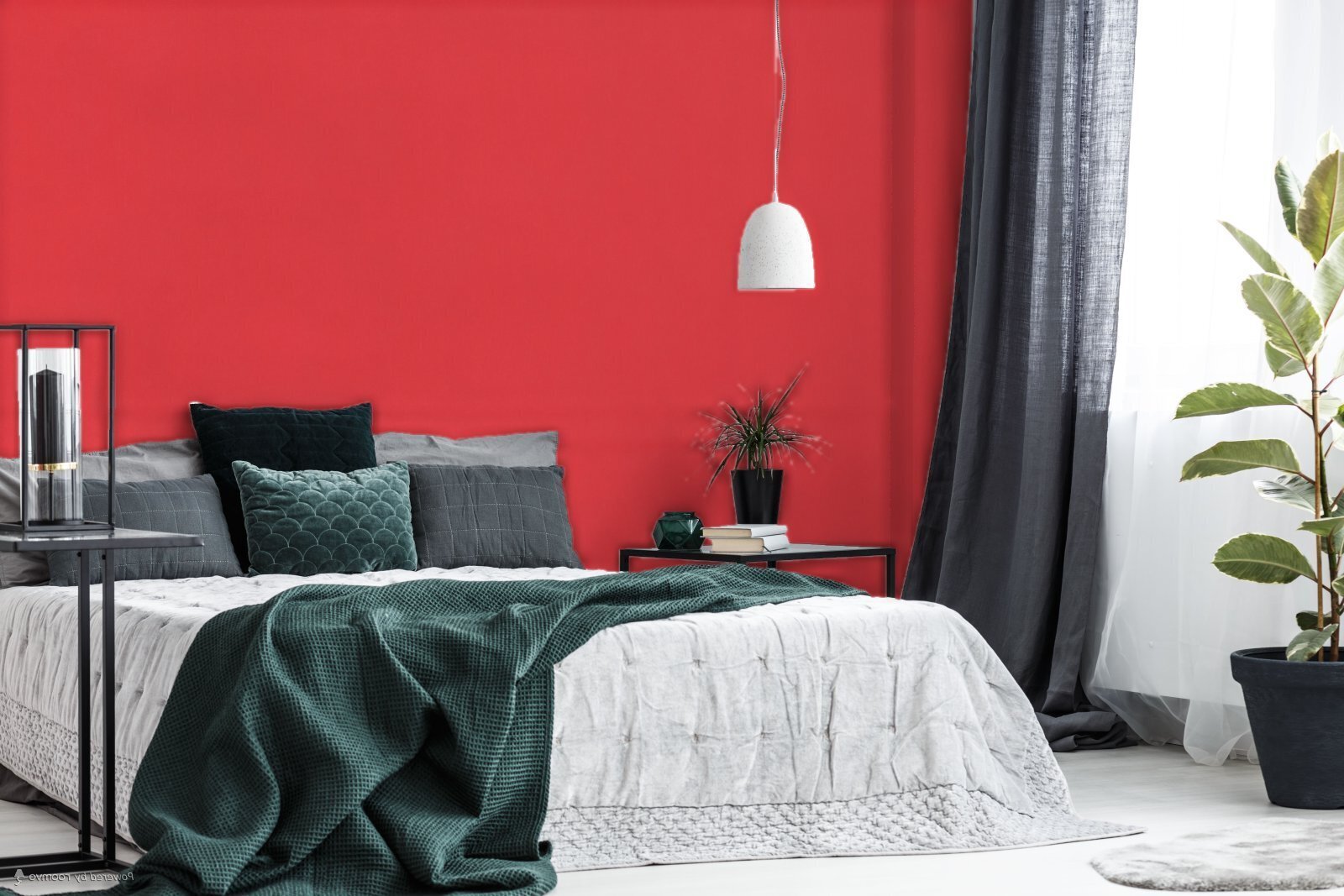 Ярко красные обои для спальни, однотонные и одноцветные, виниловые горячето тиснения на флизелиновой основе
