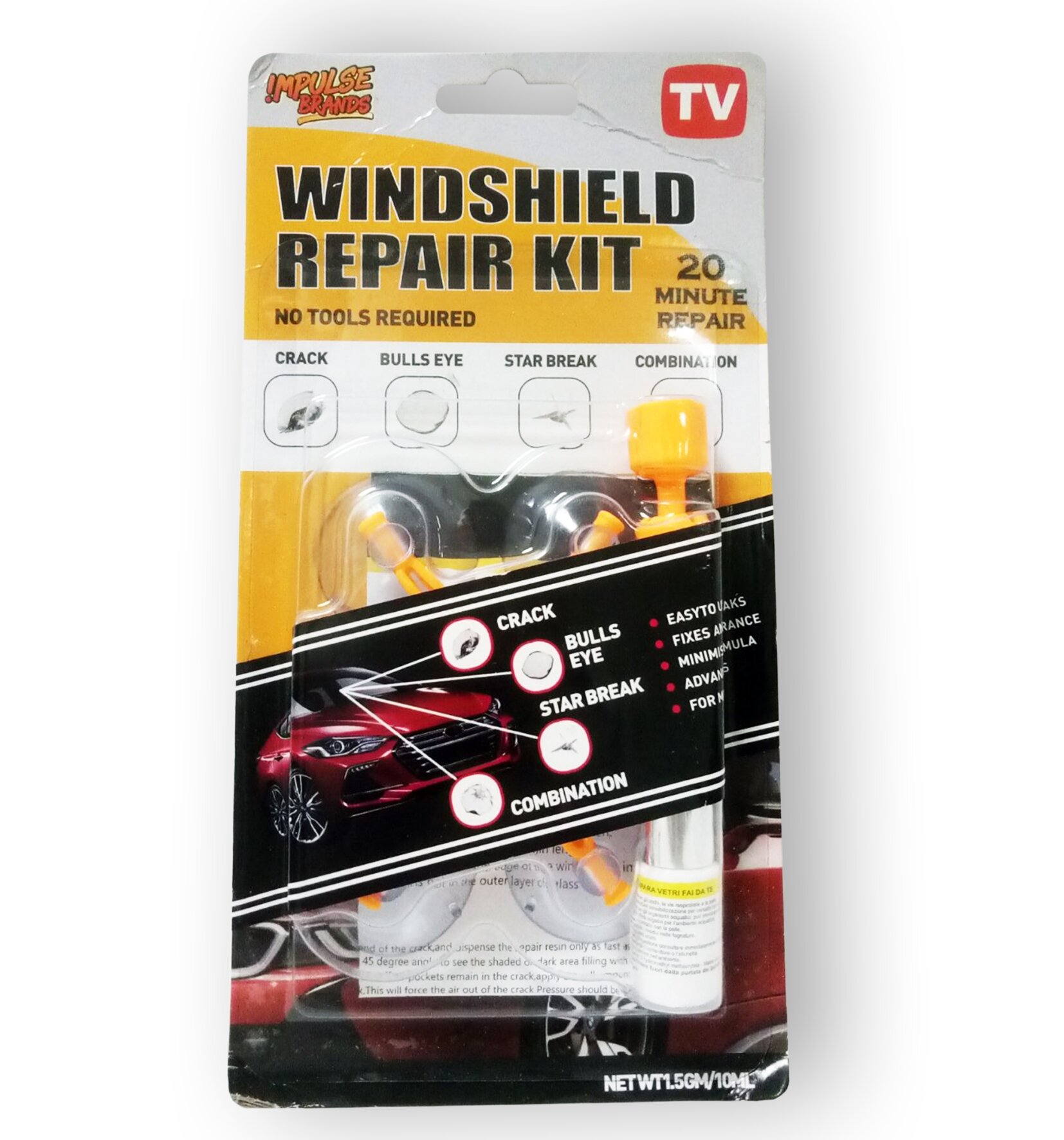 Набор для ремонта трещин лобового стекла Windshield repair kit