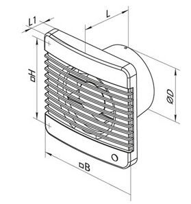 Габаритные размеры вентилятора для ванной Вентс 100 М