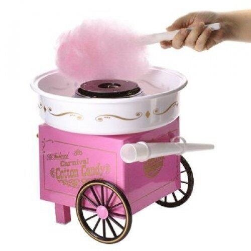 Мобильный аппарат домашний на колесах для сахарной ваты большой Candy Maker