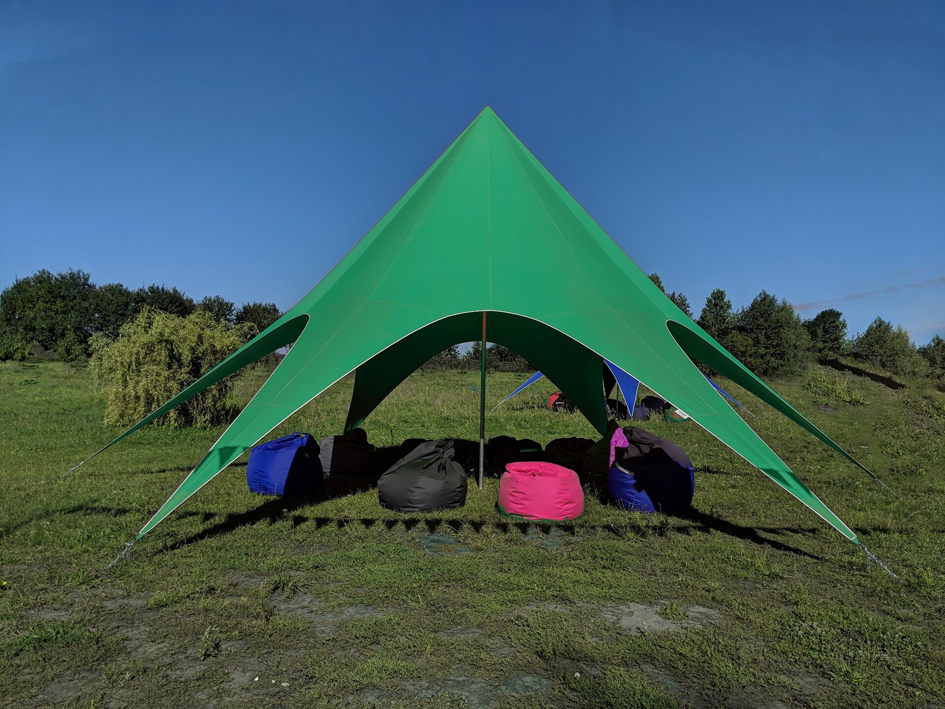 палатка зеленая прокат